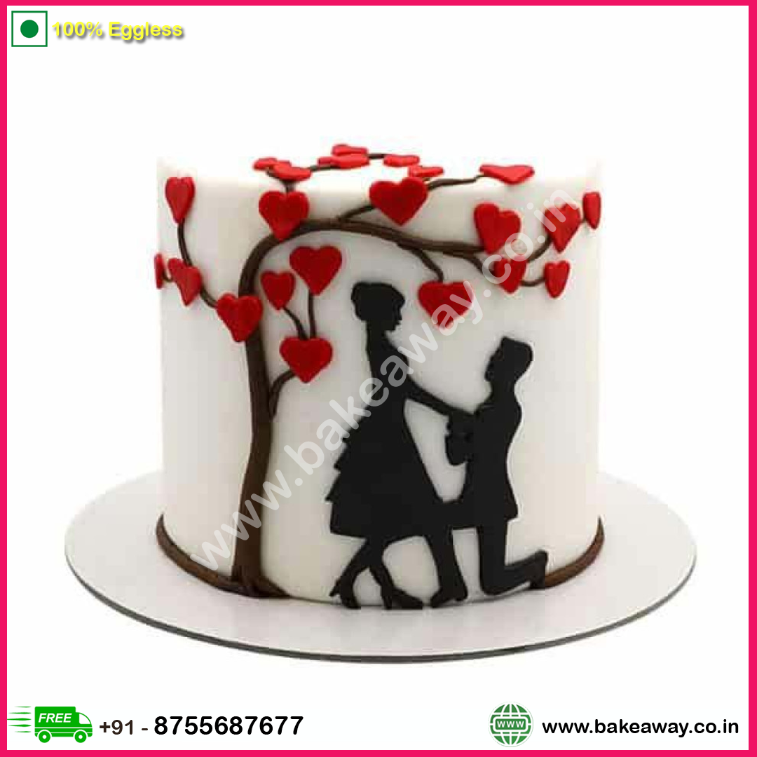 Proposal Couple Cake