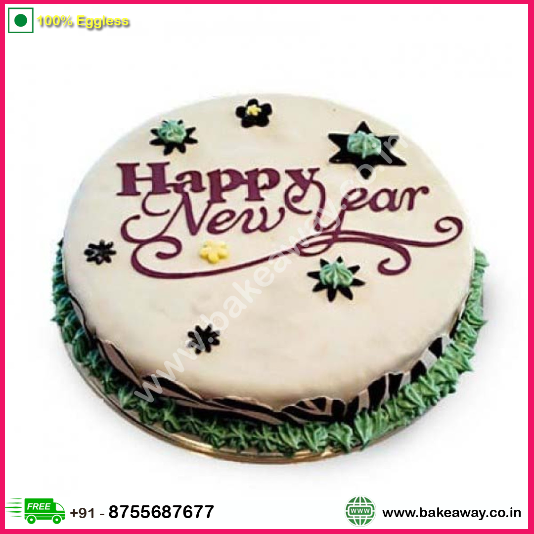 New Year Fondant Cake