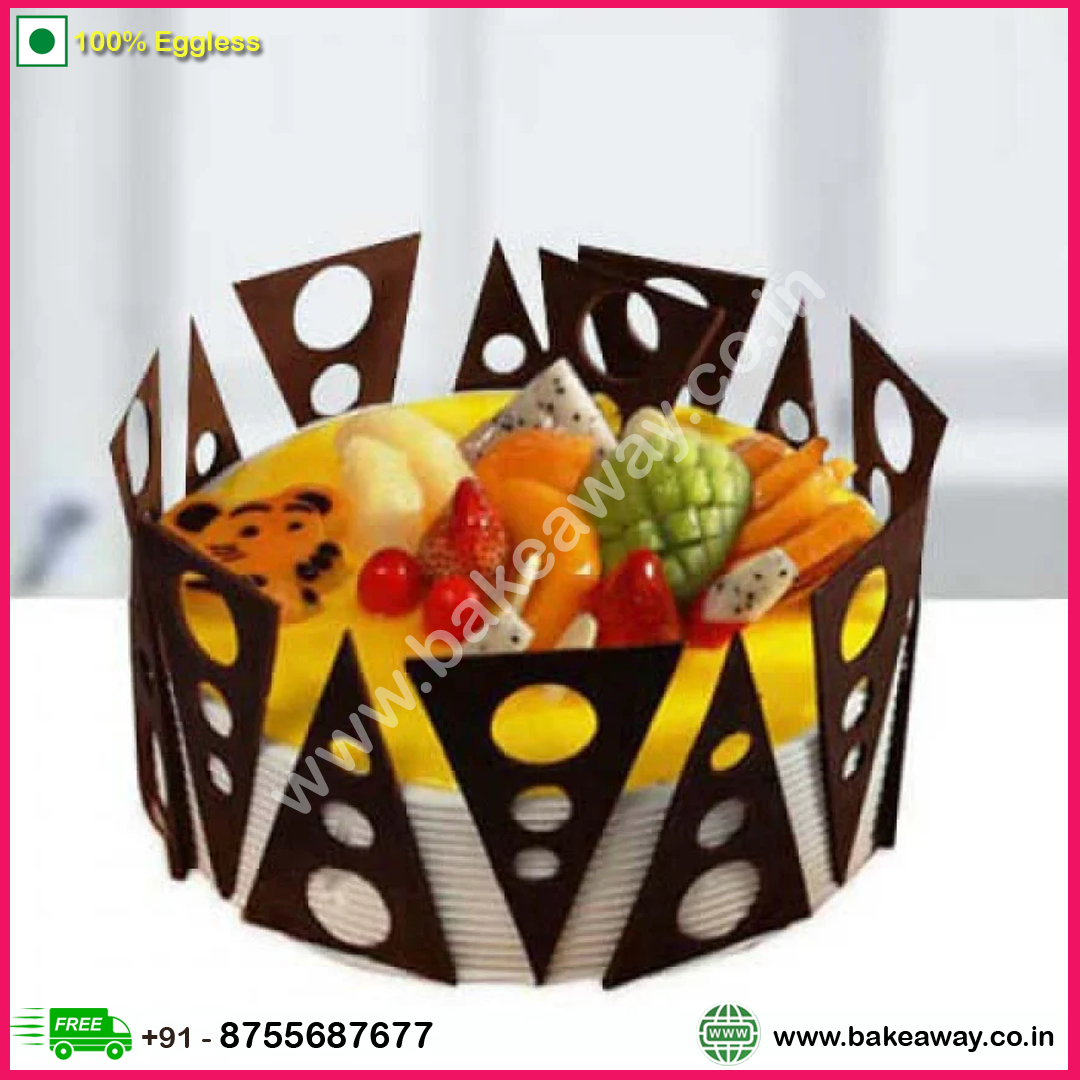 Fruits delight Chocolate Cake