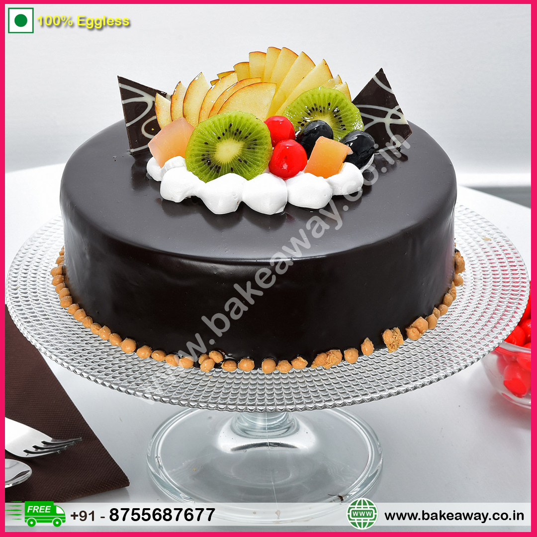 Fruits Chocolate Truffle Cake