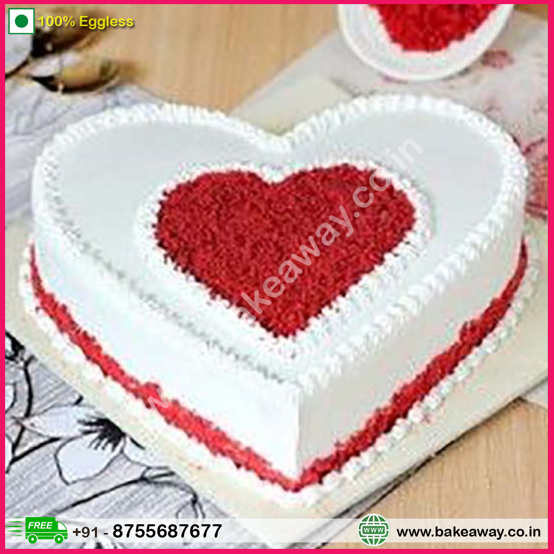 Sign Of Togetherness Heart Velvet Cake