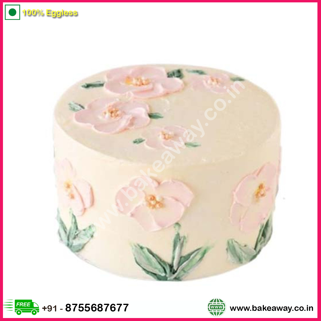 Soft  Flowery Cake