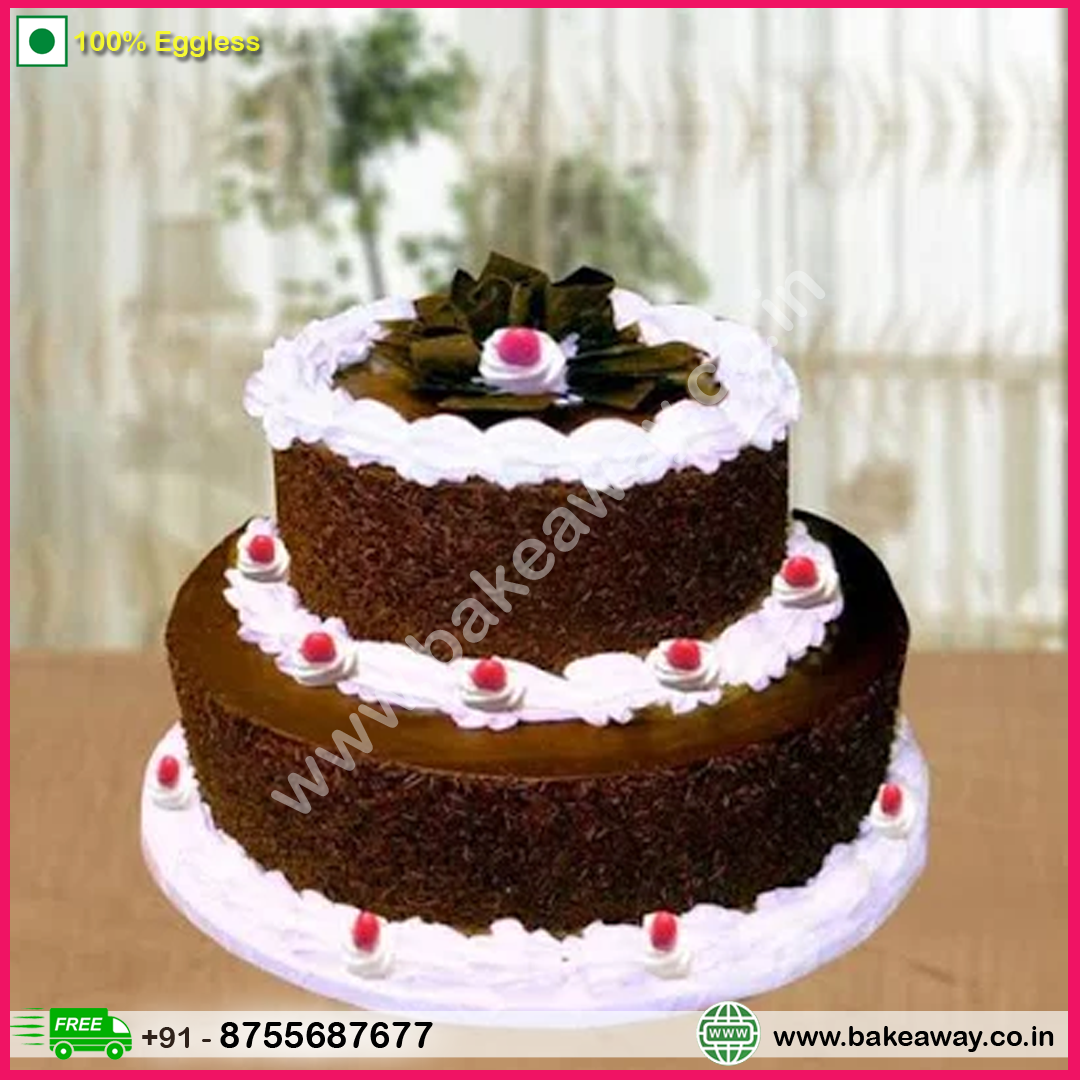 2 Tier Black Forest Cake