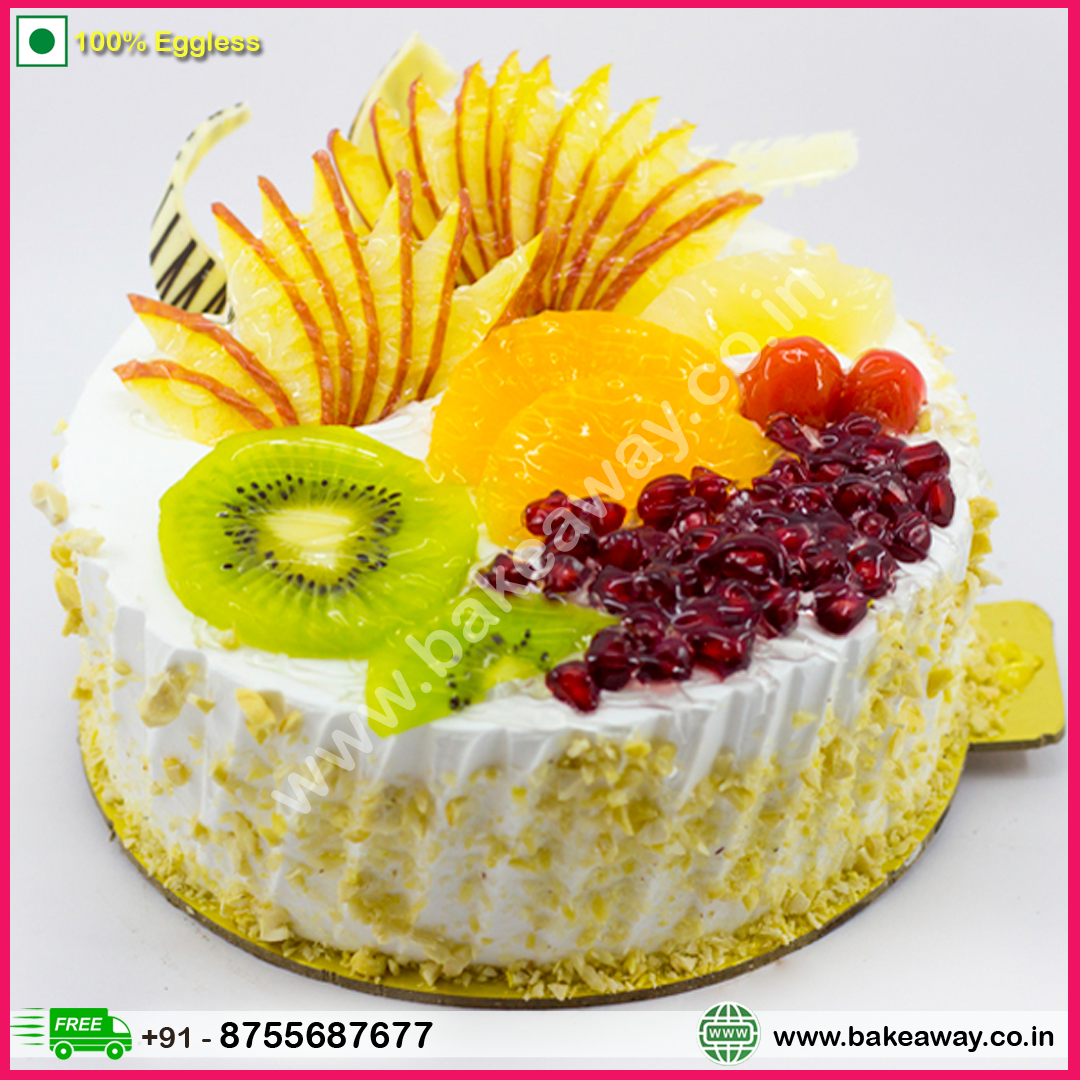 Pineapple Fruits Basket Cake