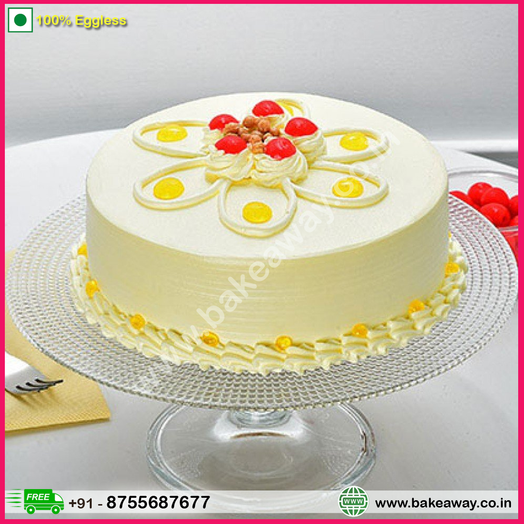 Butterscotch-creamy-flower-cake