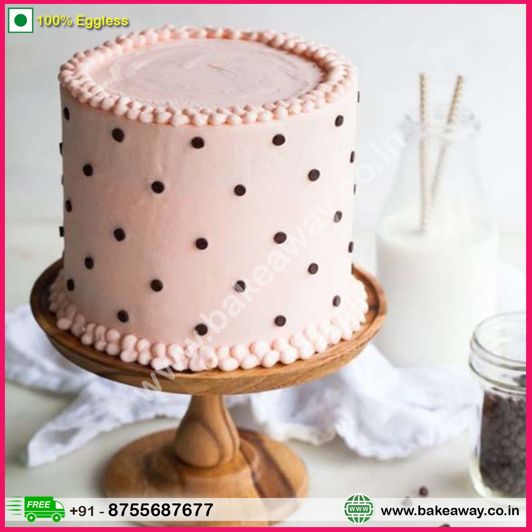 Pinky Choco Chips Cake