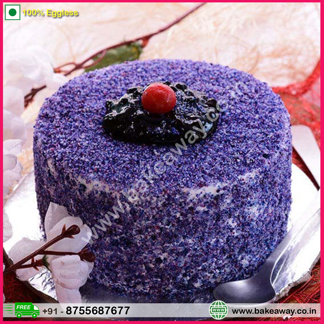 Blueberry Velvety Cake