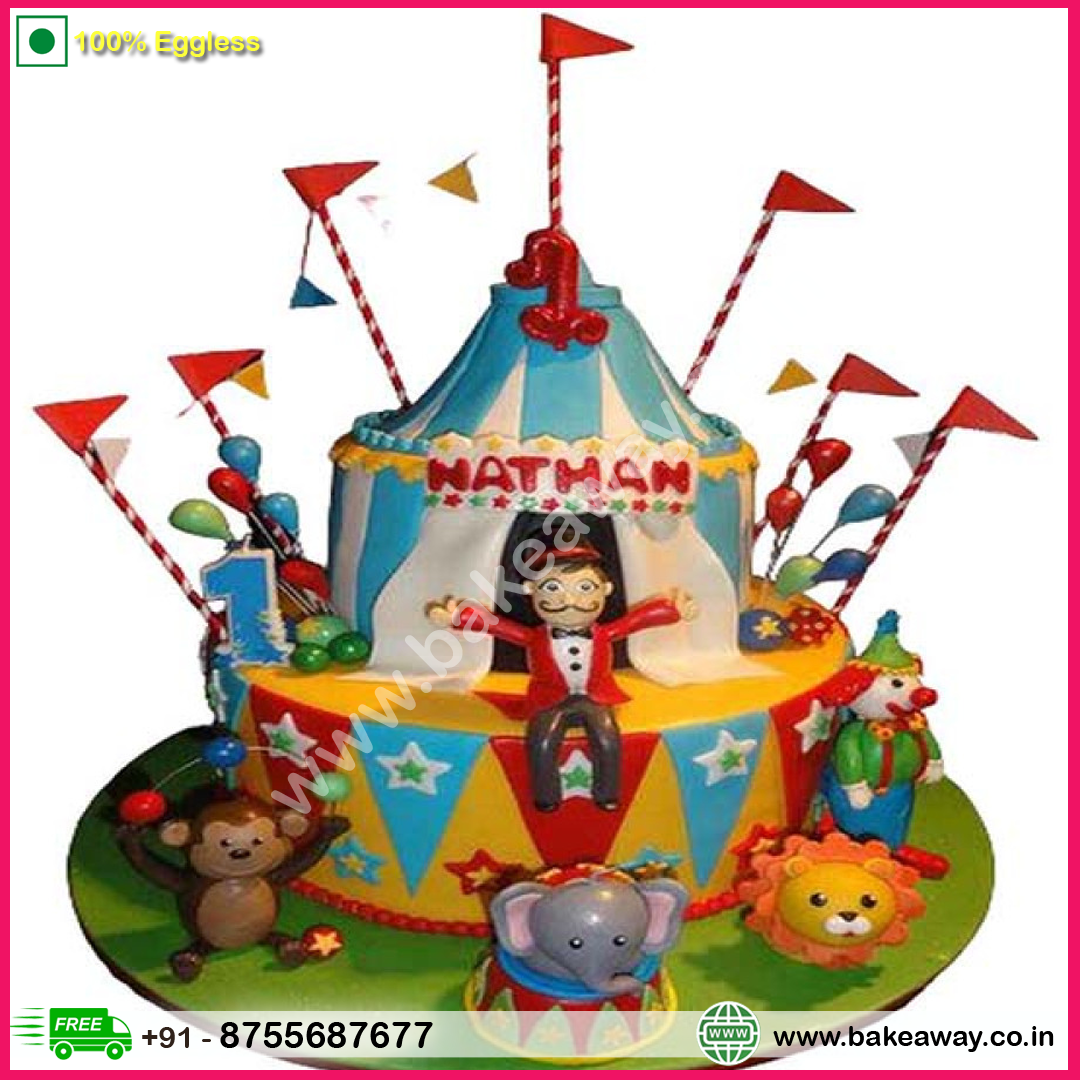 Circus Carnival 2 Tier Cake