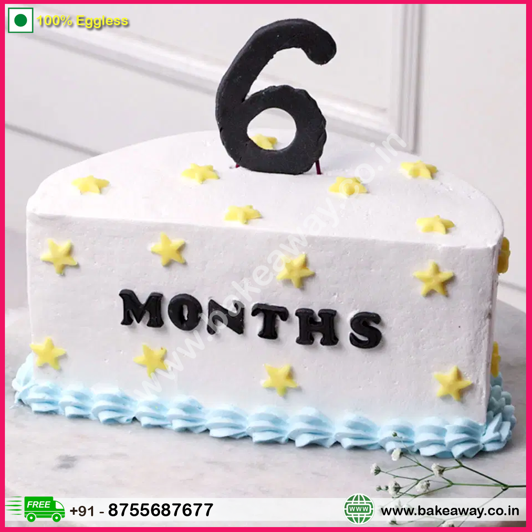 Six Months Vanilla Half Cake