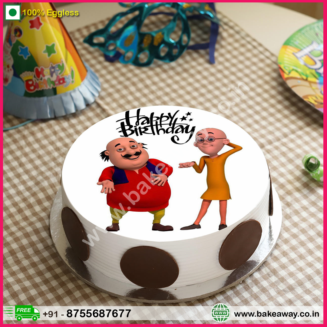 Motu Patlu Butterscotch Cake