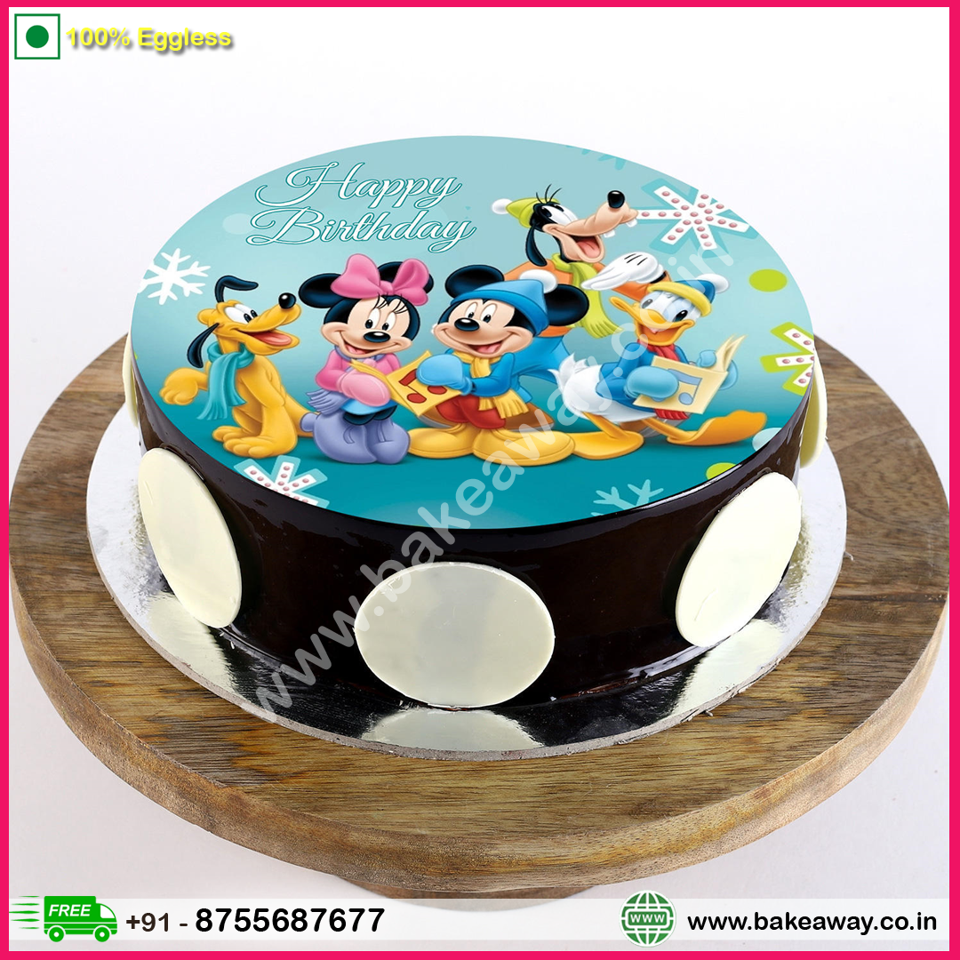 Mickey Clubhouse Chocolate Photo Cake