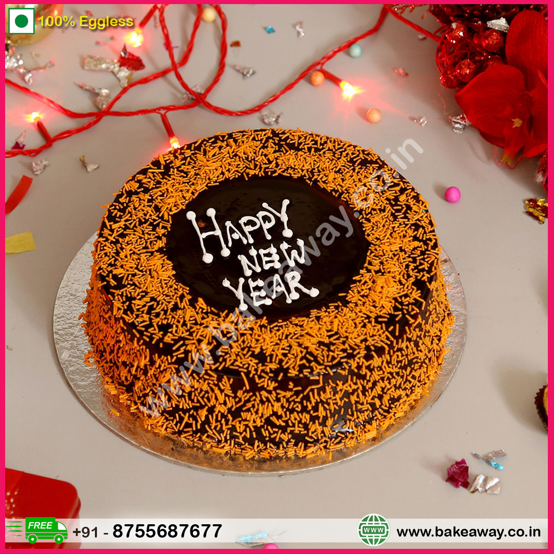 Delicious New Year Chocolate Cake