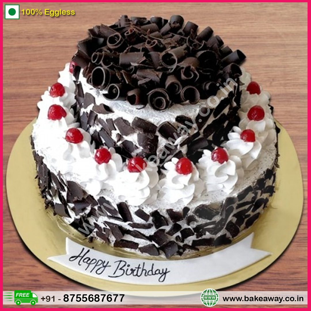 2 Tier Black Forest Birthday Cake