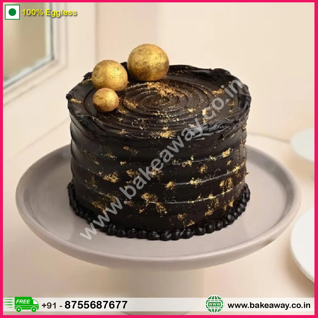 Black & Gold Chocolate Cake