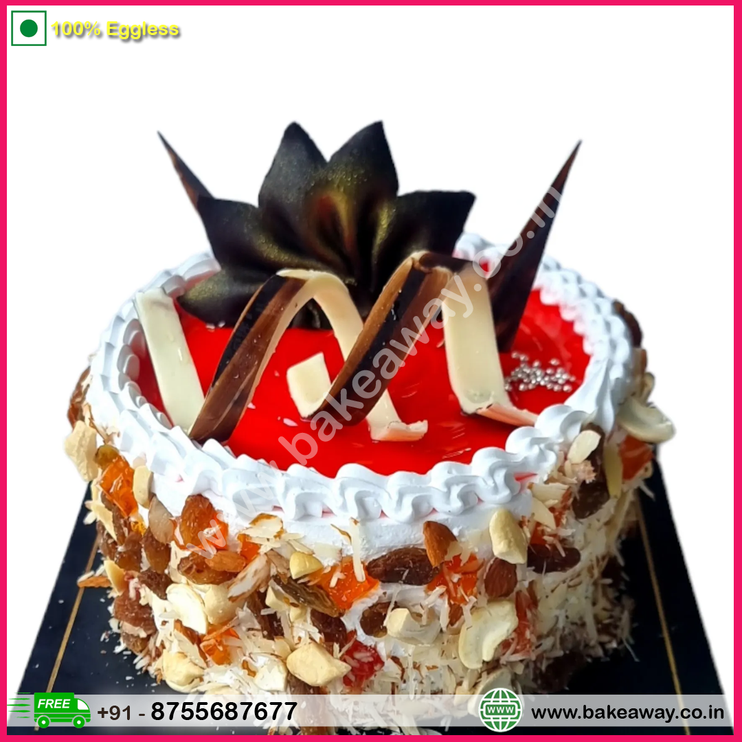 Dry Fruits Truffle Caramel Cake