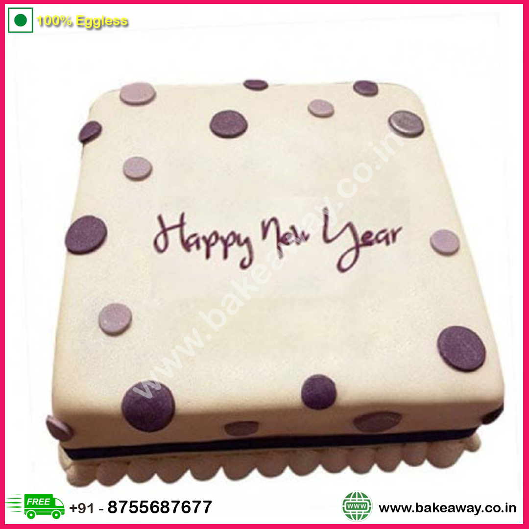 Happy New Year Fondant Cake